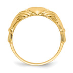 14k Mens Polished Claddagh Ring