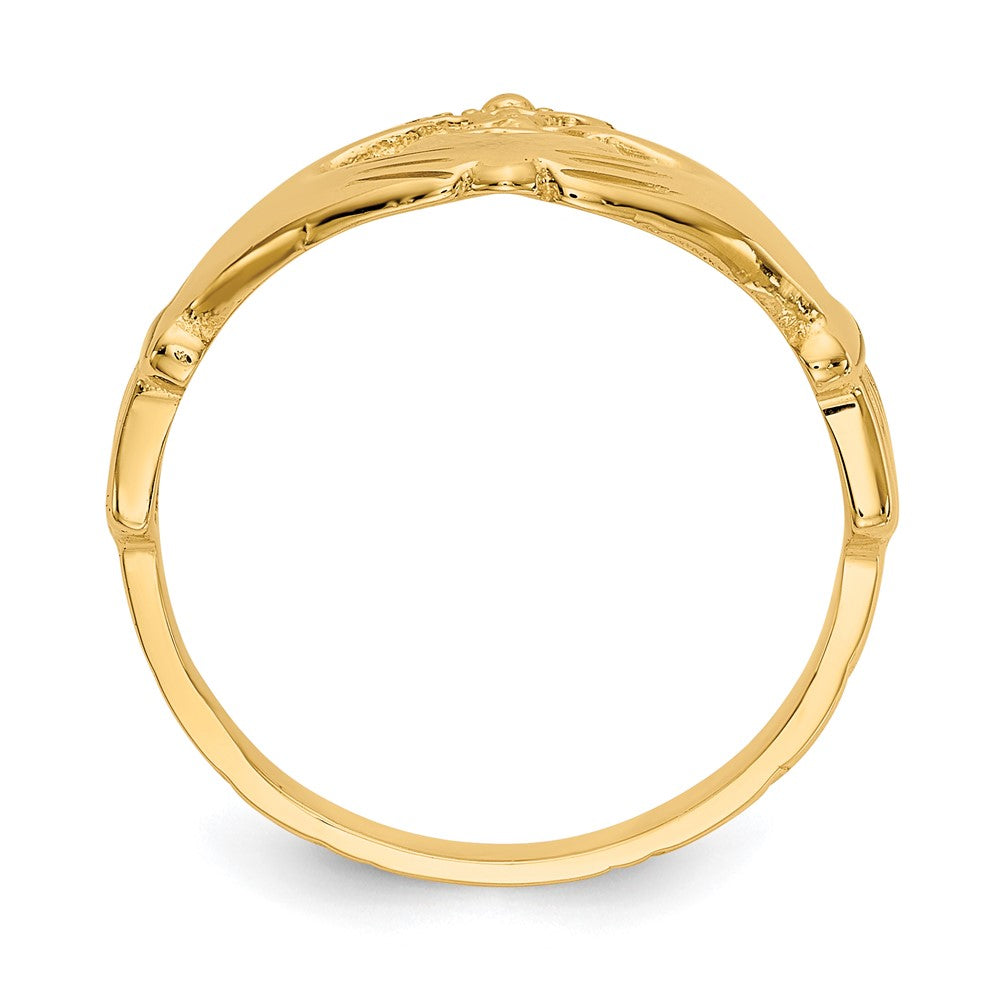 14k Polished Claddagh Ring