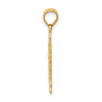 14k Polished Filigree Sun Pendant