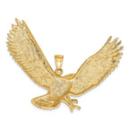 14k Large Textured Eagle Pendant