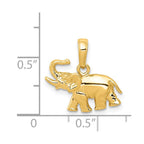 14k Polished Elephant Charm