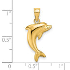 14k Polished Dolphin Charm