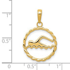 14k Swimming Charm