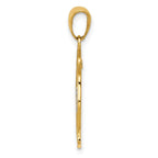 14k Two-tone Polished and Satin Solid Saint Florian Medal Pendant