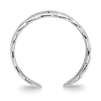 14k White Gold Polished Celtic Knot Toe Ring