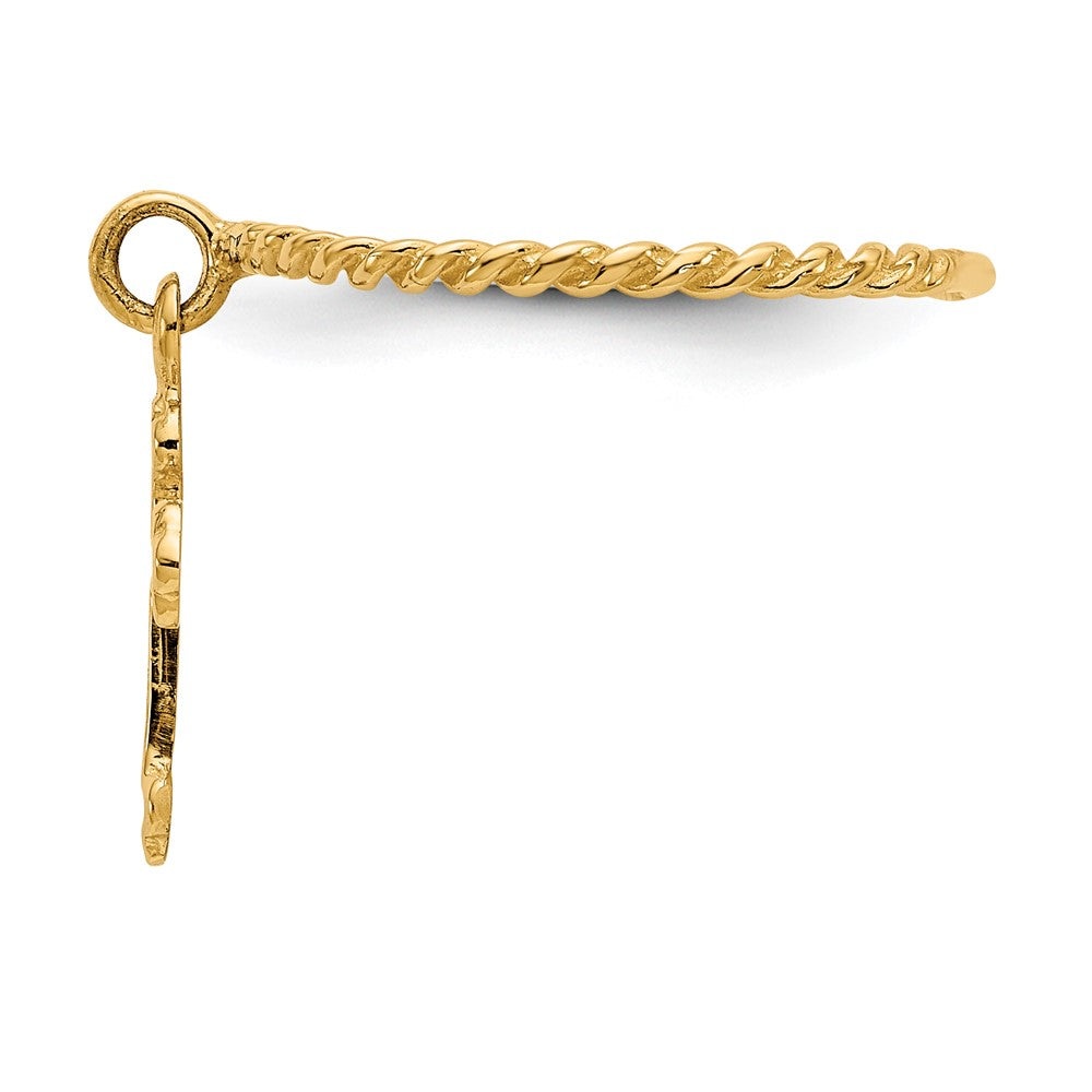 14k Cross Dangle Twisted Band Baby / Childs Ring