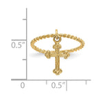14k Cross Dangle Twisted Band Baby / Childs Ring