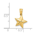 14k Polished Small Star Pendant