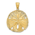 14k Large Sand Dollar Pendant