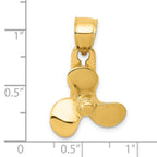14k 3-D Moveable Blade Propeller Pendant
