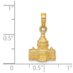 14k 3-D Washington D.C. Capital Building Pendant