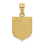 14k Enameled USA Flag Shield Pendant
