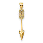 14K Polished 3-D Arrow Pendant