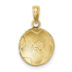 14k Domed Soccer Ball Charm