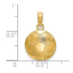 14k Domed Soccer Ball Charm