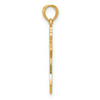 14K Polished Passion Cross with Lacey Center Pendant
