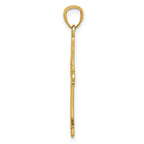 14k Polished Filigree Reversible Cross Pendant