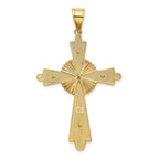 14k Two-Tone Polished Large Cross Pendant