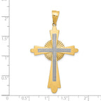 14k Two-Tone Polished Large Cross Pendant