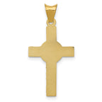 14K with Rose and White Rhodium Iona Crucifix Cross Pendant