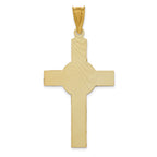 14K with Rose and White Rhodium Iona Crucifix Cross Pendant