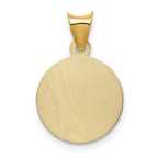 14K Polished Diamond-cut Corpus Circle Pendant