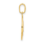 14k Yellow Gold Polished and Satin Papa Francesco Medal Pendant