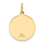 14k Yellow Gold Polished and Satin Papa Francesco Medal Pendant