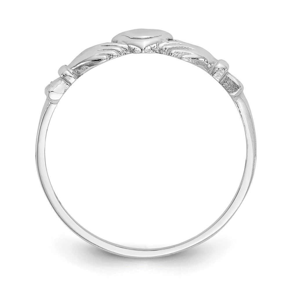 14k White Gold Baby / Childs Claddagh Ring
