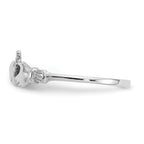 14k White Gold Baby / Childs Claddagh Ring