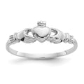 14k White Gold Baby / Childs Claddagh Ring