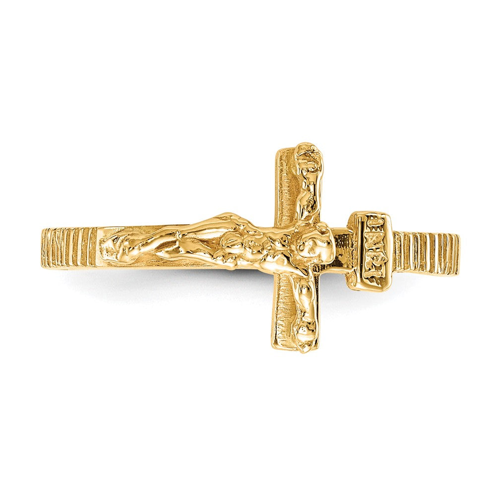 14K Polished Crucifix Ring