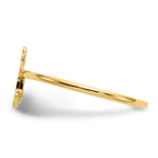 14k Polished Cross Ring