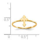 14k Polished Cross Ring