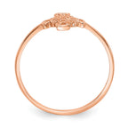 14k Rose Gold Polished Celtic Knot Cross Ring