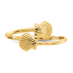 14k Polished Shells Bypass Ring