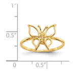 14k Polished Butterfly Ring