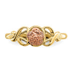 14K Two-Tone Polished Flower Ring