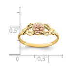 14K Two-Tone Polished Flower Ring