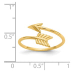 14K Polished Arrow Bypass Ring