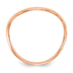 14K Rose Gold Polished Wave Fashion Thumb Ring