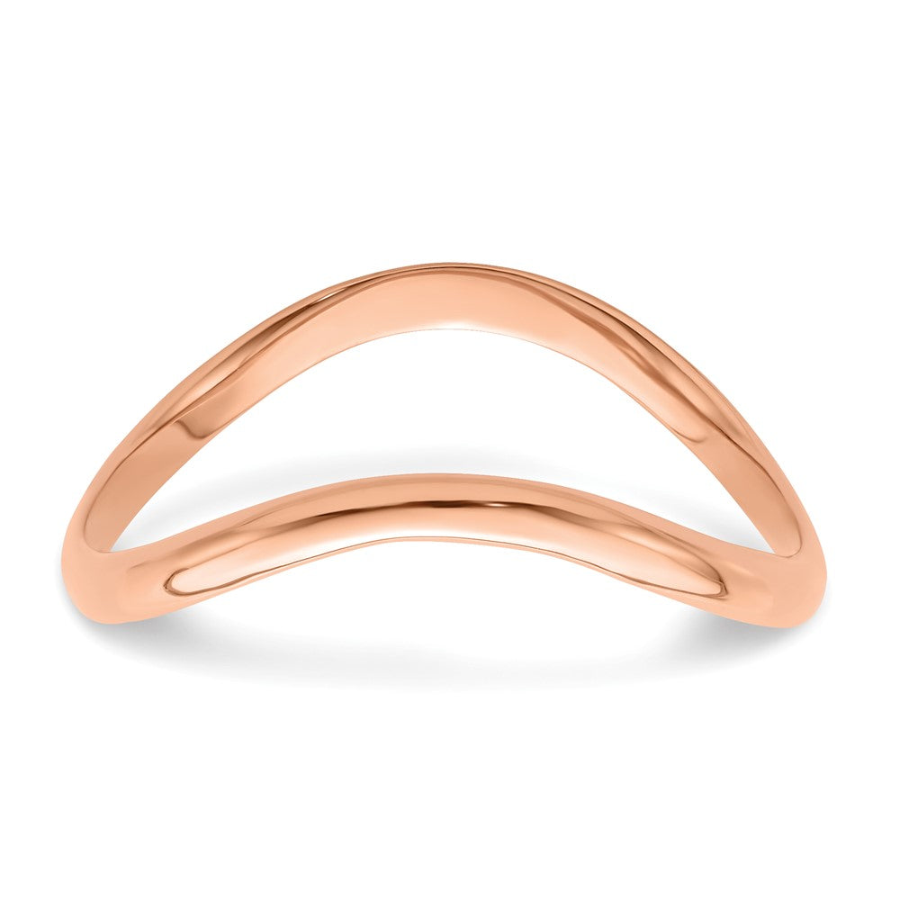 14K Rose Gold Polished Wave Fashion Thumb Ring