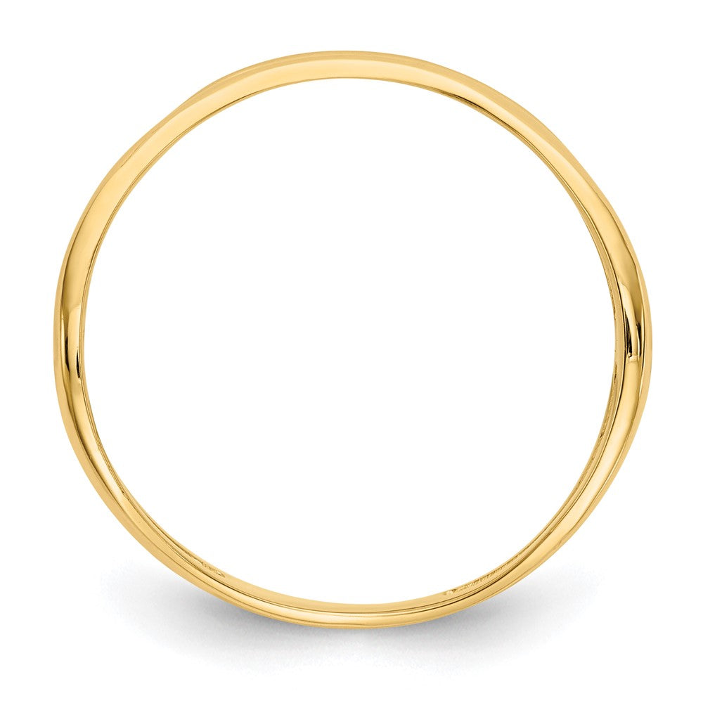 14K Polished Double Wave Fashion Thumb Ring