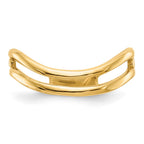 14K Polished Double Wave Fashion Thumb Ring