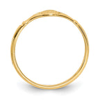 14K Polished Oval Flower Baby / Childs Ring