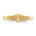 14K Polished Oval Flower Baby / Childs Ring