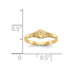 14K Polished Oval Flower Baby / Childs Ring