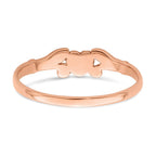 14K Rose Gold Textured Mini Heart Baby / Childs Ring