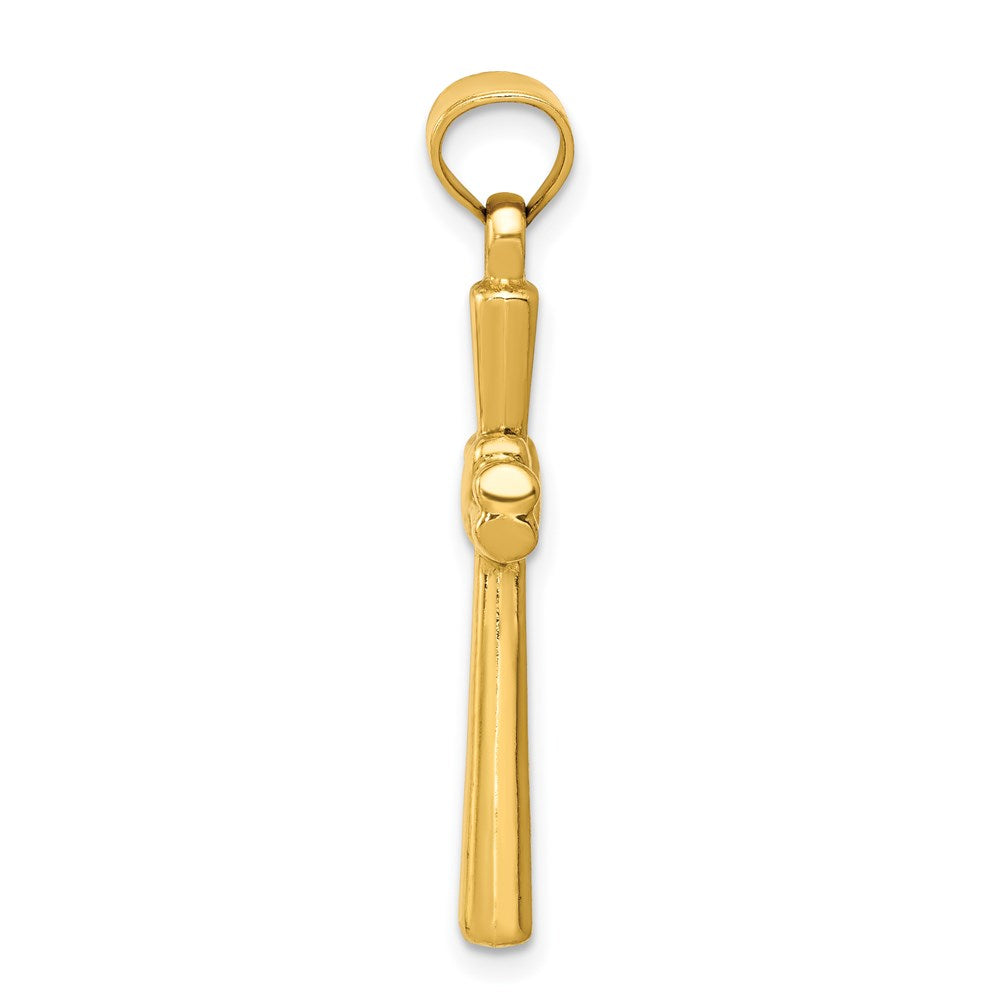 14k Hollow -X- Center Cross Pendant