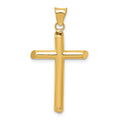 14k Polished Tube Cross Pendant
